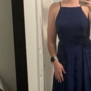 Long blue dress